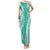 Puakenikeni and Maile Lei Family Matching Tank Maxi Dress and Hawaiian Shirt Sage Green Double Strand Lei