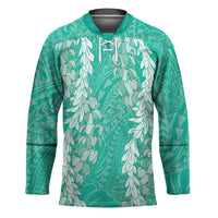 Puakenikeni and Maile Lei Hockey Jersey Sage Green Double Strand Lei - Polynesian Pride