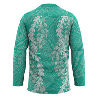 Puakenikeni and Maile Lei Hockey Jersey Sage Green Double Strand Lei - Polynesian Pride