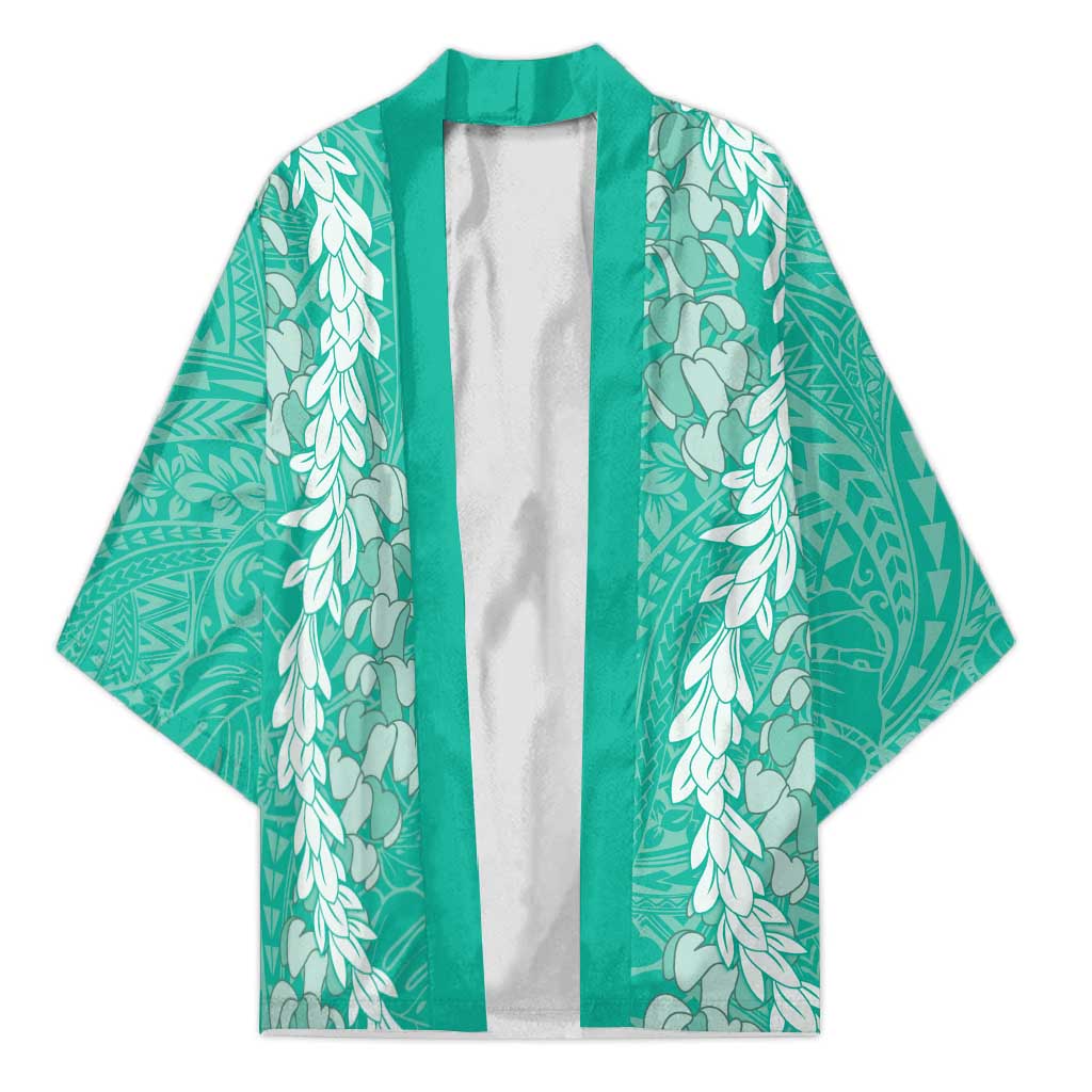 Puakenikeni and Maile Lei Kimono Sage Green Double Strand Lei - Polynesian Pride