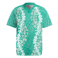 Puakenikeni and Maile Lei Rugby Jersey Sage Green Double Strand Lei LT9 Sage Green - Polynesian Pride