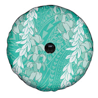 Puakenikeni and Maile Lei Spare Tire Cover Sage Green Double Strand Lei