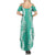 Puakenikeni and Maile Lei Summer Maxi Dress Sage Green Double Strand Lei
