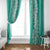 Puakenikeni and Maile Lei Window Curtain Sage Green Double Strand Lei