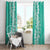 Puakenikeni and Maile Lei Window Curtain Sage Green Double Strand Lei