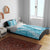 Blue Puakenikeni and Maile Lei Bedding Set Hawaiian Style Tribal Tapa Double Strand Lei
