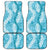 Blue Puakenikeni and Maile Lei Car Mats Hawaiian Style Tribal Tapa Double Strand Lei