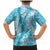 Blue Puakenikeni and Maile Lei Family Matching Mermaid Dress and Hawaiian Shirt Hawaiian Style Tribal Tapa Double Strand Lei
