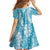 Blue Puakenikeni and Maile Lei Family Matching Mermaid Dress and Hawaiian Shirt Hawaiian Style Tribal Tapa Double Strand Lei