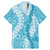 Blue Puakenikeni and Maile Lei Family Matching Mermaid Dress and Hawaiian Shirt Hawaiian Style Tribal Tapa Double Strand Lei