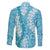 Blue Puakenikeni and Maile Lei Family Matching Mermaid Dress and Hawaiian Shirt Hawaiian Style Tribal Tapa Double Strand Lei