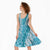 Blue Puakenikeni and Maile Lei Midi Dress Hawaiian Style Tribal Tapa Double Strand Lei - Polynesian Pride