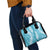 Blue Puakenikeni and Maile Lei Shoulder Handbag Hawaiian Style Tribal Tapa Double Strand Lei
