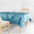 Blue Puakenikeni and Maile Lei Tablecloth Hawaiian Style Tribal Tapa Double Strand Lei