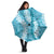 Blue Puakenikeni and Maile Lei Umbrella Hawaiian Style Tribal Tapa Double Strand Lei - Polynesian Pride