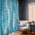 Blue Puakenikeni and Maile Lei Window Curtain Hawaiian Style Tribal Tapa Double Strand Lei