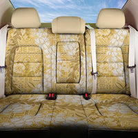 Gold Puakenikeni and Maile Lei Back Car Seat Cover Hawaiian Style Tribal Tapa Double Strand Lei