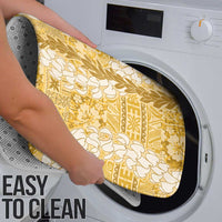 Gold Puakenikeni and Maile Lei Bathroom Set Hawaiian Style Tribal Tapa Double Strand Lei - Polynesian Pride