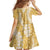Gold Puakenikeni and Maile Lei Family Matching Tank Maxi Dress and Hawaiian Shirt Hawaiian Style Tribal Tapa Double Strand Lei