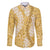 Gold Puakenikeni and Maile Lei Family Matching Tank Maxi Dress and Hawaiian Shirt Hawaiian Style Tribal Tapa Double Strand Lei