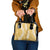 Gold Puakenikeni and Maile Lei Shoulder Handbag Hawaiian Style Tribal Tapa Double Strand Lei