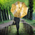 Gold Puakenikeni and Maile Lei Umbrella Hawaiian Style Tribal Tapa Double Strand Lei - Polynesian Pride