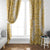 Gold Puakenikeni and Maile Lei Window Curtain Hawaiian Style Tribal Tapa Double Strand Lei