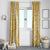Gold Puakenikeni and Maile Lei Window Curtain Hawaiian Style Tribal Tapa Double Strand Lei