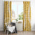 Gold Puakenikeni and Maile Lei Window Curtain Hawaiian Style Tribal Tapa Double Strand Lei