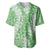 Green Puakenikeni and Maile Lei Baseball Jersey Hawaiian Style Tribal Tapa Double Strand Lei