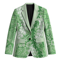 Green Puakenikeni and Maile Lei Blazer Hawaiian Style Tribal Tapa Double Strand Lei - Polynesian Pride