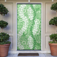 Green Puakenikeni and Maile Lei Door Cover Hawaiian Style Tribal Tapa Double Strand Lei - Polynesian Pride