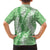Green Puakenikeni and Maile Lei Family Matching Short Sleeve Bodycon Dress and Hawaiian Shirt Hawaiian Style Tribal Tapa Double Strand Lei