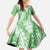 Green Puakenikeni and Maile Lei Family Matching Tank Maxi Dress and Hawaiian Shirt Hawaiian Style Tribal Tapa Double Strand Lei