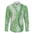 Green Puakenikeni and Maile Lei Family Matching Tank Maxi Dress and Hawaiian Shirt Hawaiian Style Tribal Tapa Double Strand Lei