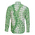 Green Puakenikeni and Maile Lei Family Matching Tank Maxi Dress and Hawaiian Shirt Hawaiian Style Tribal Tapa Double Strand Lei