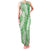 Green Puakenikeni and Maile Lei Family Matching Tank Maxi Dress and Hawaiian Shirt Hawaiian Style Tribal Tapa Double Strand Lei