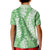 Green Puakenikeni and Maile Lei Kid Polo Shirt Hawaiian Style Tribal Tapa Double Strand Lei