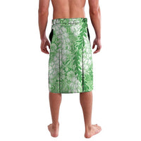 Green Puakenikeni and Maile Lei Lavalava Hawaiian Style Tribal Tapa Double Strand Lei