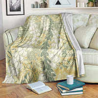 Vintage Puakenikeni and Maile Lei Blanket Hawaiian Style Tribal Tapa Double Strand Lei