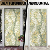 Vintage Puakenikeni and Maile Lei Door Cover Hawaiian Style Tribal Tapa Double Strand Lei - Polynesian Pride