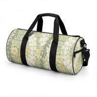 Vintage Puakenikeni and Maile Lei Duffle Bag Hawaiian Style Tribal Tapa Double Strand Lei