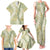 Vintage Puakenikeni and Maile Lei Family Matching Tank Maxi Dress and Hawaiian Shirt Hawaiian Style Tribal Tapa Double Strand Lei