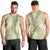 Vintage Puakenikeni and Maile Lei Men Tank Top Hawaiian Style Tribal Tapa Double Strand Lei