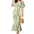 Vintage Puakenikeni and Maile Lei Mermaid Dress Hawaiian Style Tribal Tapa Double Strand Lei