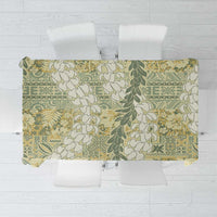 Vintage Puakenikeni and Maile Lei Tablecloth Hawaiian Style Tribal Tapa Double Strand Lei