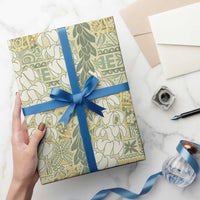 Vintage Puakenikeni and Maile Lei Wrapping Paper Hawaiian Style Tribal Tapa Double Strand Lei - Polynesian Pride