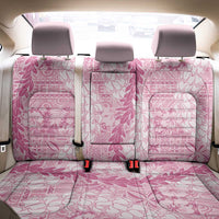 Pink Puakenikeni and Maile Lei Back Car Seat Cover Hawaiian Style Tribal Tapa Double Strand Lei