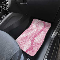 Pink Puakenikeni and Maile Lei Car Mats Hawaiian Style Tribal Tapa Double Strand Lei