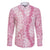 Pink Puakenikeni and Maile Lei Family Matching Mermaid Dress and Hawaiian Shirt Hawaiian Style Tribal Tapa Double Strand Lei